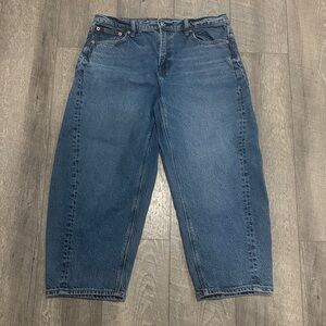 Classic Blue Denim Jeans barrel style